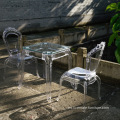 Sillas de plástico transparentes para jardín Silla de diseño nuevo